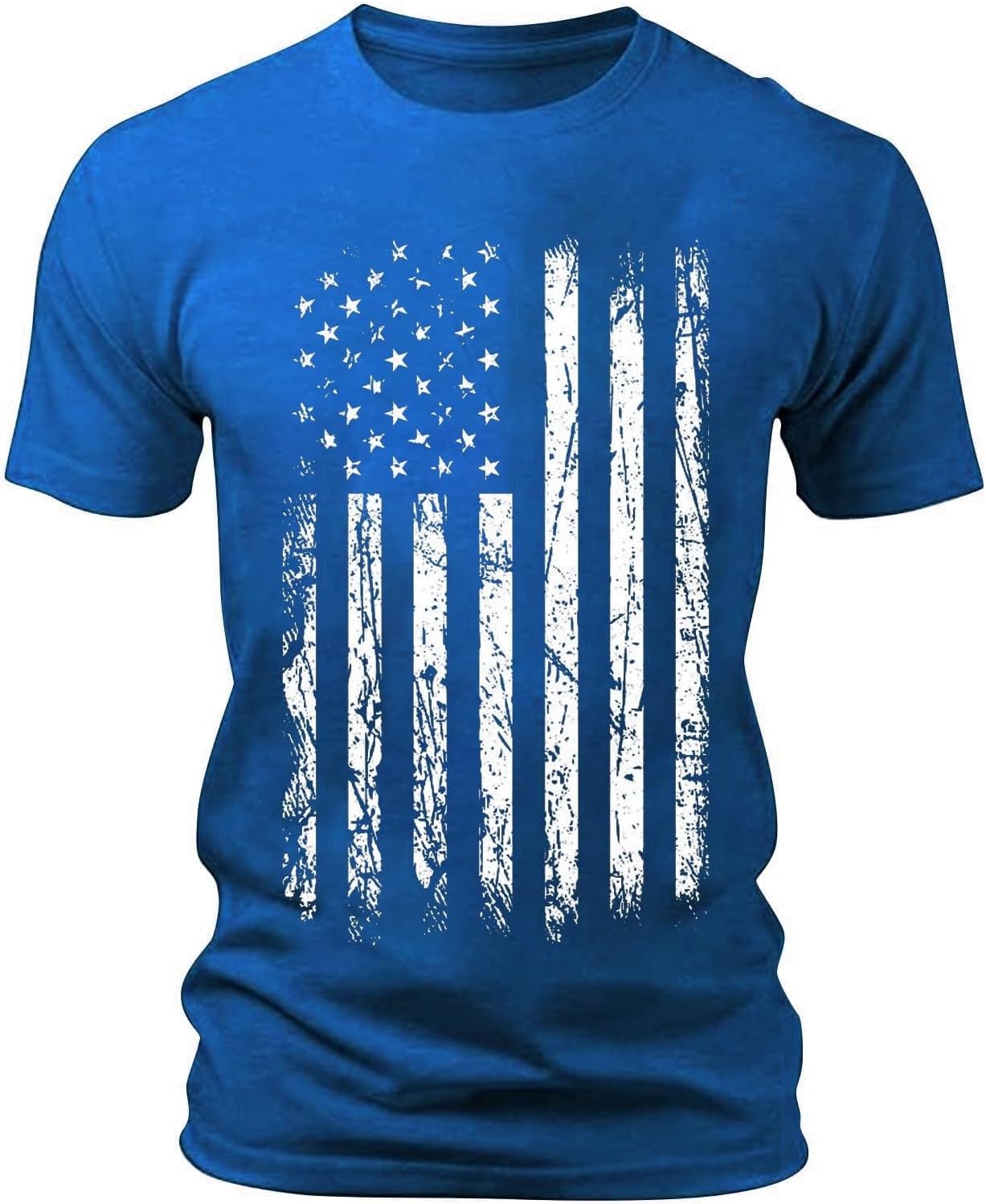 Crew Neck Short Sleeve T-Shirts Flag Graphic Tees
